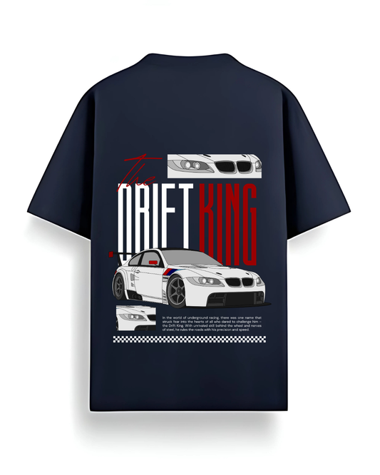 Drift King Navy Blue | Unisex Oversized T-Shirt